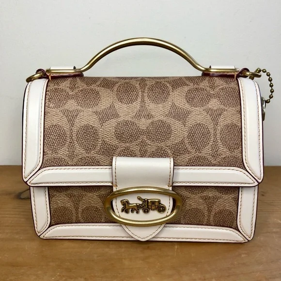 S⭕️LD‼️New Coach 1941 Riley Top Handle 18 In Signature Canvas - Picture 2 of 12